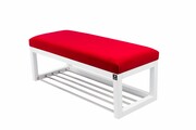 Ławka Pufa Tapicerowana Siedzisko Gładkie Czerwony LPG-4 Rozmiary od 50 cm do 200 cm Emra Wood Design