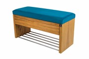 Ławka Szafka Pufa Tapicerowana Siedzisko Gładkie Turkus LGS-3 Rozmiary od 50 cm do 200 cm Emra Wood Design