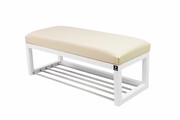 Ławka Pufa Tapicerowana Siedzisko Gładkie Ekoskóra Ecru LPG-4 Rozmiary od 50 cm do 200 cm Emra Wood Design