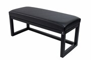 Ławka Pufa Tapicerowana Siedzisko Gładkie Ekoskóra Czarny LPG-2 Rozmiary od 50 cm do 200 cm Emra Wood Design