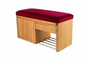 Ławka Szafka Pufa Tapicerowana Siedzisko Gładkie Bordowy LGS-7 Rozmiary od 50 cm do 200 cm Emra Wood Design