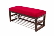 Ławka Pufa Tapicerowana Siedzisko Gładkie Czerwony LPG-5 Rozmiary od 50 cm do 200 cm Emra Wood Design