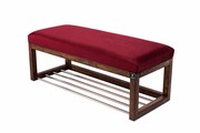 Ławka Pufa Tapicerowana Siedzisko Gładkie Bordowy LPG-4 Rozmiary od 50 cm do 200 cm Emra Wood Design