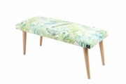 Ławeczka Pufa Tapicerowana Siedzisko Gładkie Liście Monstery LPG-10 Rozmiary od 50 cm do 120 cm Emra Wood Design