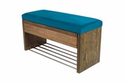 Ławka Szafka Pufa Tapicerowana Siedzisko Gładkie Turkus LGS-3 Rozmiary od 50 cm do 200 cm Emra Wood Design