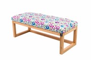 Ławka Pufa Tapicerowana Siedzisko Gładkie Kwiaty Łowieckie LPG-2 Rozmiary od 50 cm do 200 cm Emra Wood Design
