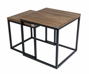 SKD-4 DUO STOLIK KAWOWY DREWNO LITE I STAL Emra Wood Design