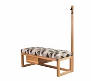 Ławka Szafka Pufa Tapicerowana Siedzisko Gładkie Ażurowe Liście Wieszak LGS-13 Rozmiary od 50 cm do 200 cm Emra Wood Design