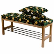 Ławeczka Pufa Tapicerowana Poduszki Siedzisko Gładkie Heksagony Liście Monstery 2 LGS-110 Rozmiary od 50 cm do 200 cm Emra Wood Design