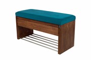 Ławka Szafka Pufa Tapicerowana Siedzisko Gładkie Turkus LGS-3 Rozmiary od 50 cm do 200 cm Emra Wood Design