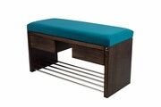 Ławka Szafka Pufa Tapicerowana Siedzisko Gładkie Turkus LGS-4 Rozmiary od 50 cm do 200 cm Emra Wood Design