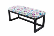 Ławka Pufa Tapicerowana Siedzisko Gładkie Kwiaty Łowieckie LPG-2 Rozmiary od 50 cm do 200 cm Emra Wood Design