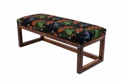 Ławka Pufa Tapicerowana Siedzisko Gładkie Liście Maki Koliber LPG-2 Rozmiary od 50 cm do 200 cm Emra Wood Design
