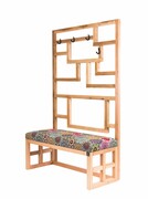 Ławka Szafka Pufa Tapicerowana Siedzisko Gładkie Hexagony Mandala Wieszak LGS-70 Rozmiary od 50 cm do 200 cm Emra Wood Design