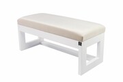 Ławka Pufa Tapicerowana Siedzisko Gładkie Biała LPG-16 Rozmiary od 50 cm do 200 cm Emra Wood Design
