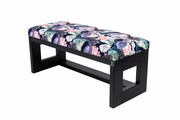 Ławka Pufa Tapicerowana Siedzisko Gładkie Akwarela Kwiaty Ptaki LPG-6 Rozmiary od 50 cm do 200 cm Emra Wood Design