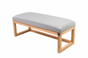 Ławka Pufa Tapicerowana Siedzisko Gładkie Ekoskóra Popiel LPG-2 Rozmiary od 50 cm do 200 cm Emra Wood Design