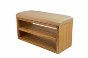 Ławka Szafka Pufa Tapicerowana Siedzisko Gładkie Ekoskóra Beż LGS-5 Rozmiary od 50 cm do 200 cm Emra Wood Design
