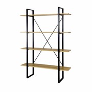 REGAŁ NA KSIĄŻKI METALOWY DREWNO LITE DĄB JESION OLCHA RNK-10 Emra Wood Design