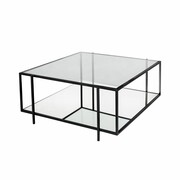 ST-75 STOLIK KAWOWY STAL NIERDZEWNA POLEROWANA - SZCZOTKOWANA SZYBA HARTOWANA Emra Wood Design