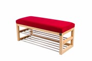 Ławka Pufa Tapicerowana Siedzisko Gładkie Czerwony LPG-5 Rozmiary od 50 cm do 200 cm Emra Wood Design
