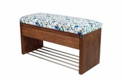 Ławka Szafka Pufa Tapicerowana Siedzisko Gładkie Kwiaty Malowane LGS-3 Rozmiary od 50 cm do 200 cm Emra Wood Design