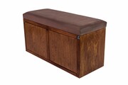 Ławka Szafka Pufa Tapicerowana Siedzisko Gładkie Brązowy LGS-6 Rozmiary od 50 cm do 200 cm Emra Wood Design