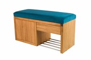 Ławka Szafka Pufa Tapicerowana Siedzisko Gładkie Turkus LGS-7 Rozmiary od 50 cm do 200 cm Emra Wood Design