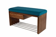 Ławka Szafka Pufa Tapicerowana Siedzisko Gładkie Turkus LGS-1 Rozmiary od 50 cm do 200 cm Emra Wood Design