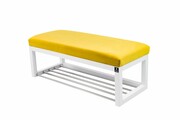 Ławka Pufa Tapicerowana Siedzisko Gładkie Żółcień Cytrynowa LPG-4 Rozmiary od 50 cm do 200 cm Emra Wood Design