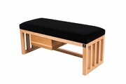 Ławka Szafka Pufa Tapicerowana Siedzisko Gładkie Czarny LGS-60 Rozmiary od 50 cm do 200 cm Emra Wood Design