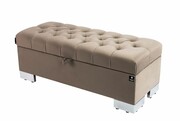 Kufer Pikowany CHESTERFIELD Ciemny Beż / Model Q-4 Rozmiary od 50 cm do 200 cm Emra Wood Design
