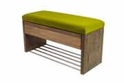 Ławka Szafka Pufa Tapicerowana Siedzisko Gładkie Zieleń Pistacja LGS-3 Rozmiary od 50 cm do 200 cm Emra Wood Design
