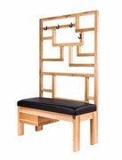 Ławka Szafka Pufa Tapicerowana Siedzisko Gładkie Ekoskóra Czarny Wieszak LGS-73 Rozmiary od 50 cm do 200 cm Emra Wood Design