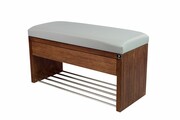 Ławka Szafka Pufa Tapicerowana Siedzisko Gładkie Ekoskóra Popiel LGS-3 Rozmiary od 50 cm do 200 cm Emra Wood Design