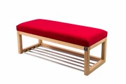Ławka Pufa Tapicerowana Siedzisko Gładkie Czerwony LPG-4 Rozmiary od 50 cm do 200 cm Emra Wood Design
