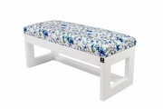 Ławka Pufa Tapicerowana Siedzisko Gładkie Kwiaty Malowane LPG-16 Rozmiary od 50 cm do 200 cm Emra Wood Design
