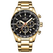 Zegarek Męski Giewont Chronograph Sapphire Złoto Czarny GW9140-B4 Giewont