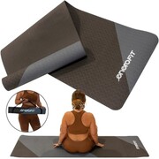 MATA DO JOGI I FITNESS TPE ANTYPOŚLIZGOWA SZARO-CZARNA ENERO FIT Enero