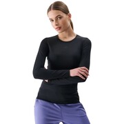 Koszulka damska 4F Longsleeve FNK F324 głęboka czerń 4FRSS25TFLOF324 20S 4F