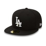 Czapka z daszkiem New Era 59FIFTY MLB LA Los Angeles Dodgers Essential Black Fullcap - 10047495 New Era