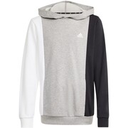 Bluza dla dzieci adidas CB FT HD szaro-biało-czarna IP0386 adidas