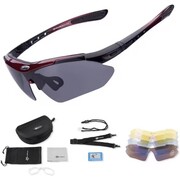 Okulary rowerowe Rockbros 10001 polaryzujące - czarno-czerwone Rockbros