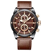 Zegarek Męski Giewont Chronograph Sapphire Czarno Brązowy GW8810-A3 Giewont