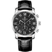 Zegarek Męski Giewont Chronograph Sapphire Srebrno Czarny GW6260-A2 Giewont