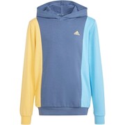 Bluza dla dzieci adidas CB FT HD niebiesko-żółta IS2689 adidas
