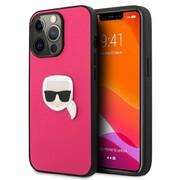 Etui Karl Lagerfeld Leather Ikonik Karl's Head Metal na iPhone 13 Pro / 13 6,1