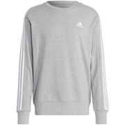 Bluza męska adidas Essentials French Terry 3-Stripes szara IC9319 adidas