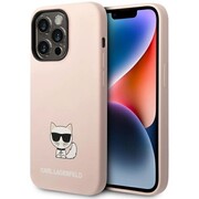 Etui Karl Lagerfeld Silicone Choupette Body na iPhone 14 Pro - jasnoróżowe Karl Lagerfeld