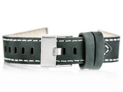 Pasek skórzany do zegarka W25 - szary - 22mm Pacific